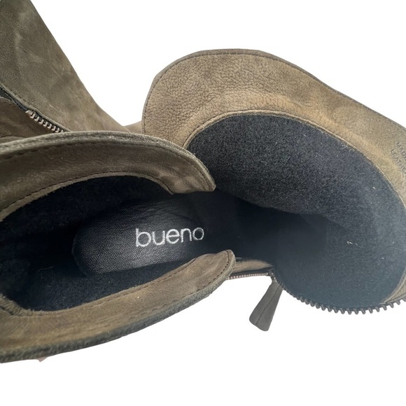 Bueno Brown Leather Block Heel Side Zip Ankle Boots Size 39 Women's - Picture 6 of 10